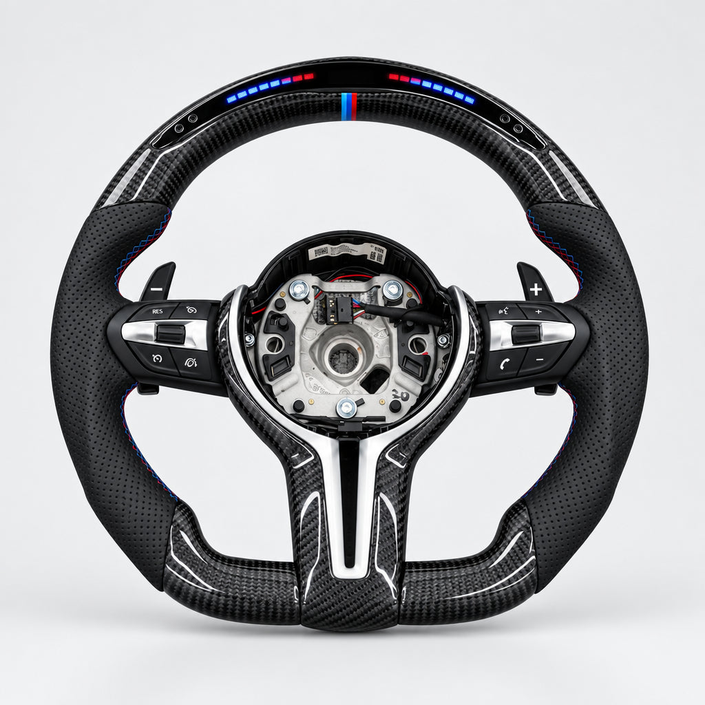 LED Carbon Steering Wheel — BMW 3 Series / M2 / M3 / M4 (F30 / F87 / F80 / F82)