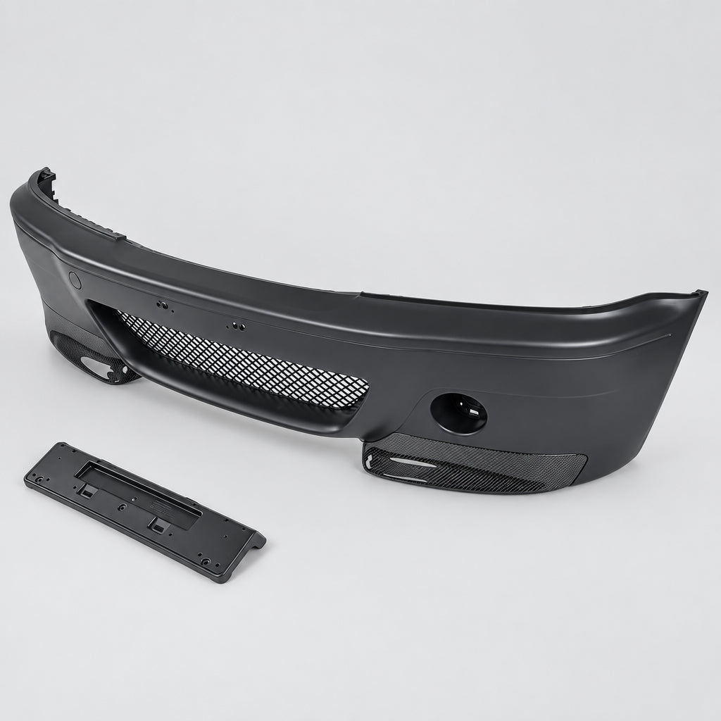 M3-Style Front Bumper with Carbon Splitter — BMW 3 Series (E46)