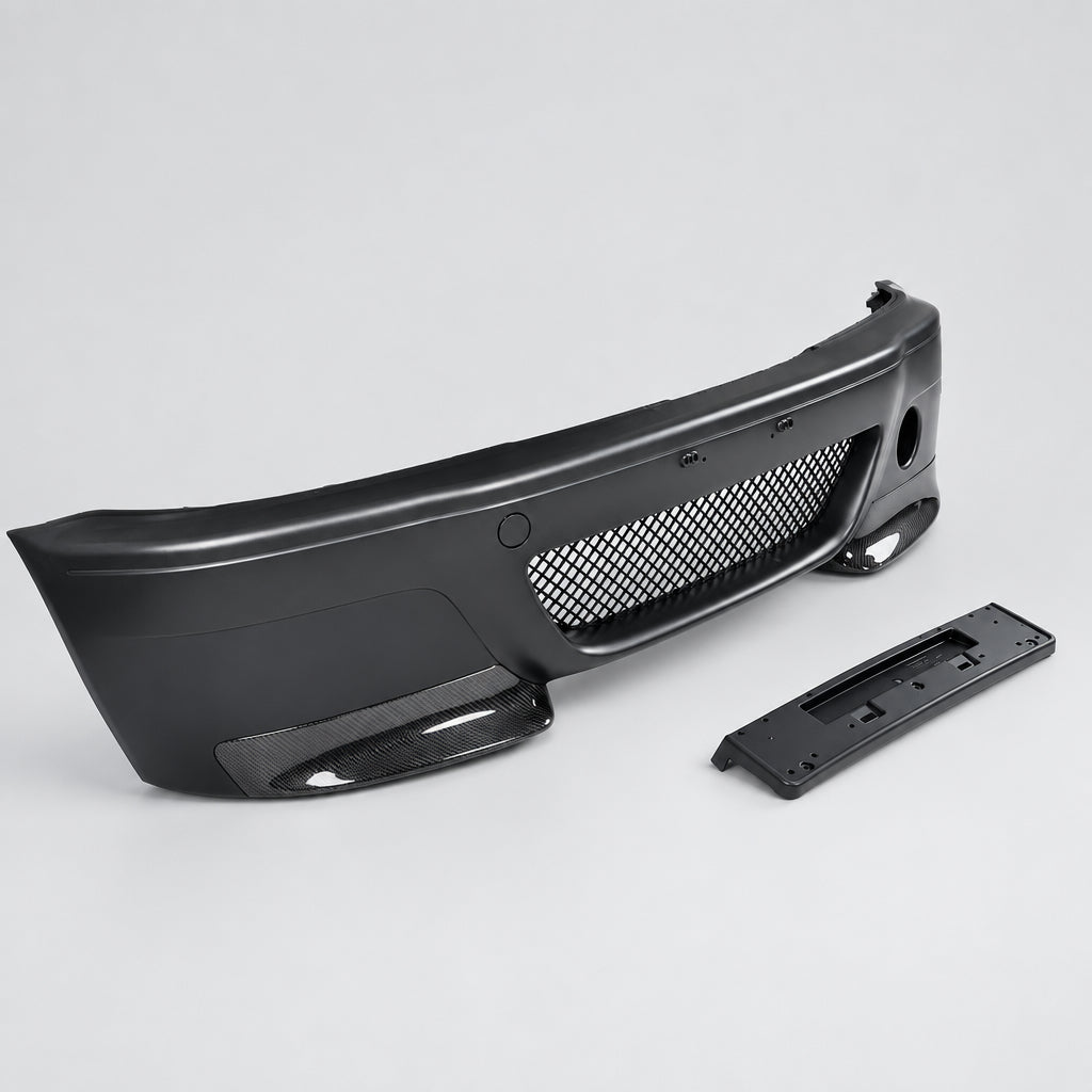 M3-Style Front Bumper with Carbon Splitter — BMW 3 Series (E46)